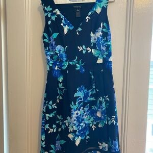 Blue Floral Women's Dress